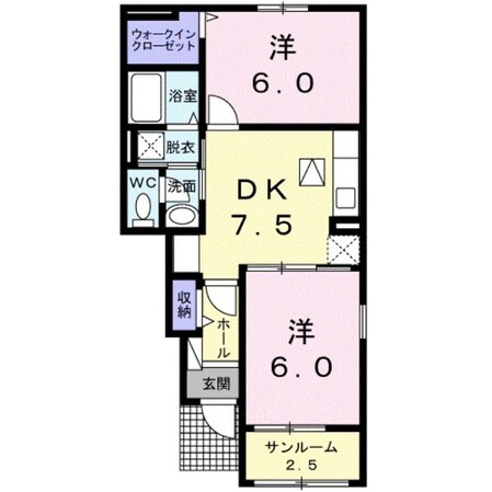 筑後草野駅 徒歩99分 1階の物件間取画像